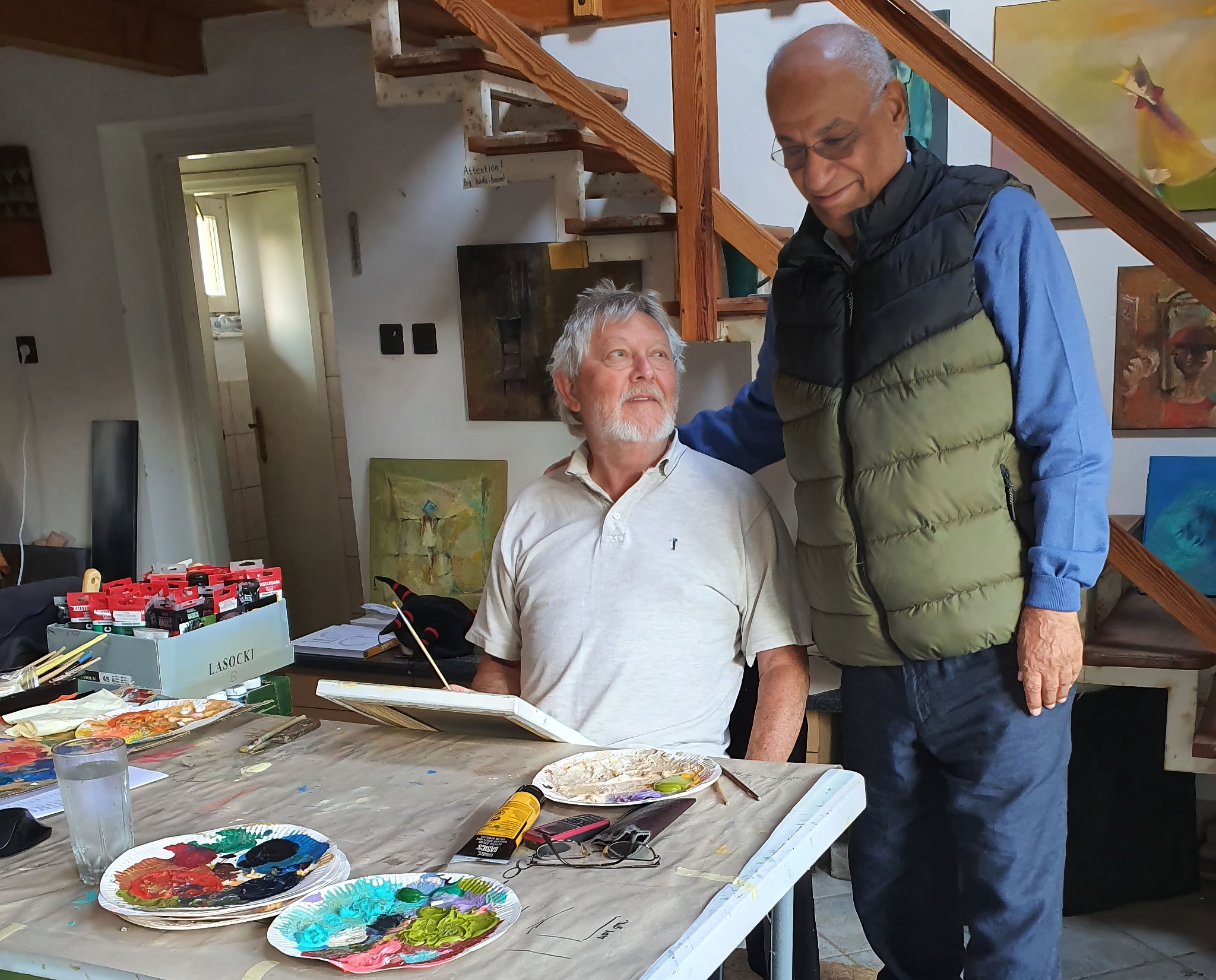 With Hungarian Artist Istvan — Ludvig Symposium